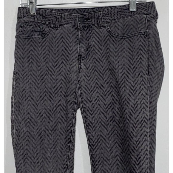 Prana Size 2 Women's Gray Dark Purple Herringbone Pattern Casual Pants 28 x 32 - Picture 3 of 6